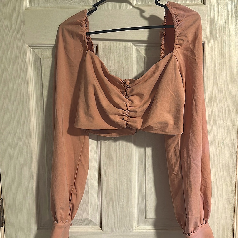 Pink Crop Top Blouse